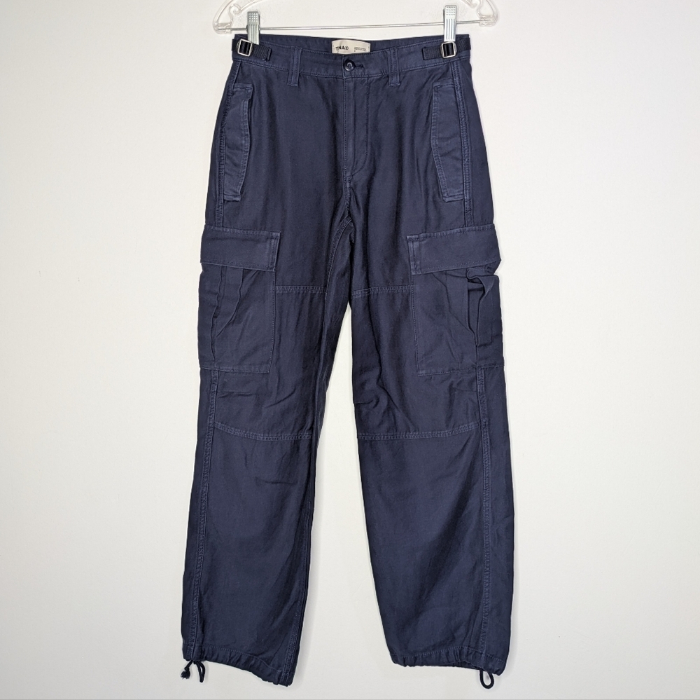 Aritzia TNA Corbett Blue Cotton Cargo Pant 0